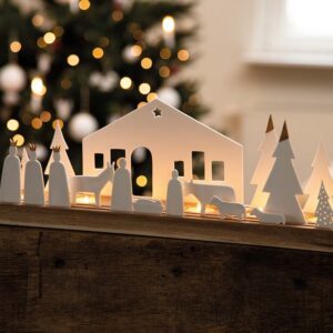 Light objet nativity set