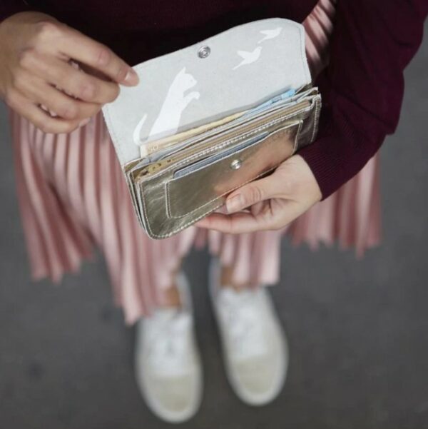 WALLET cat chase medium GOLD