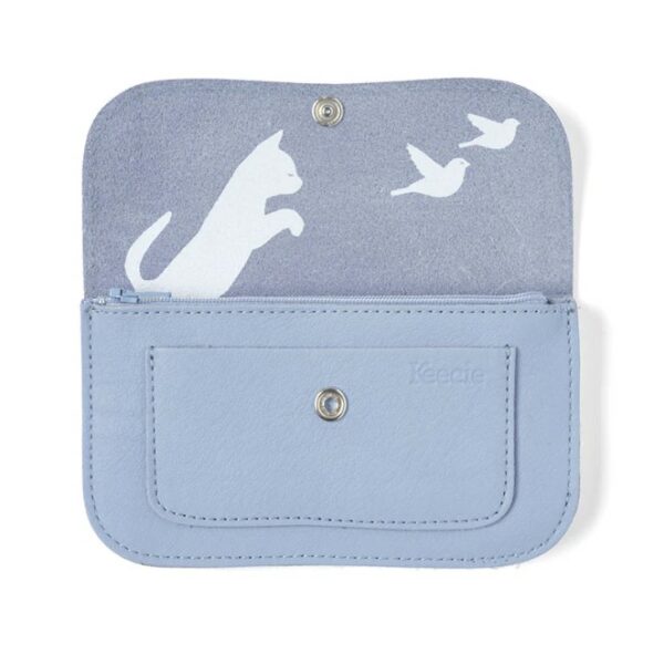 WALLET cat chase medium LAVENDER BLUE