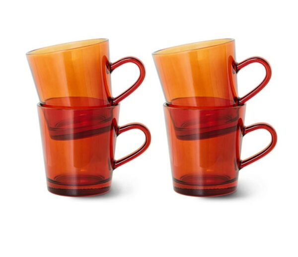 Set de 4 tasses en verre AMBRE – Image 2
