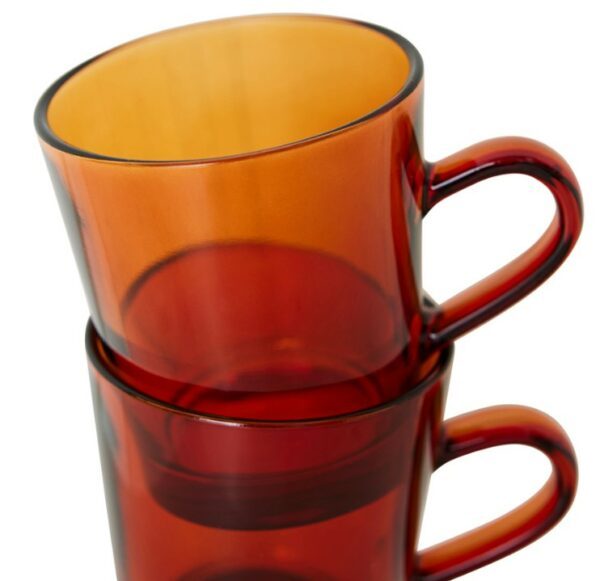 Set de 4 tasses en verre AMBRE – Image 3