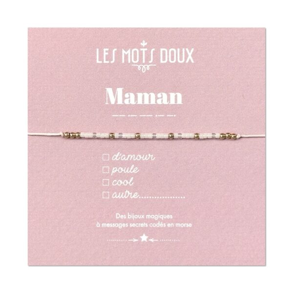 Bracelet LES MOTS DOUX maman - BLANC