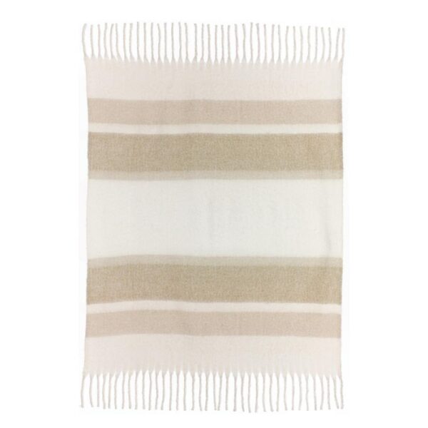 Plaid ISABEL NATUREL LIGNES – Image 2