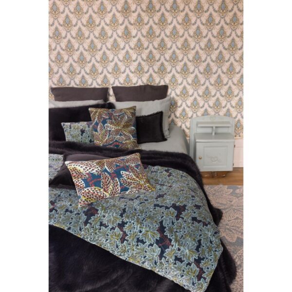 Coussin brodé ARIANE PETROLE – Image 3