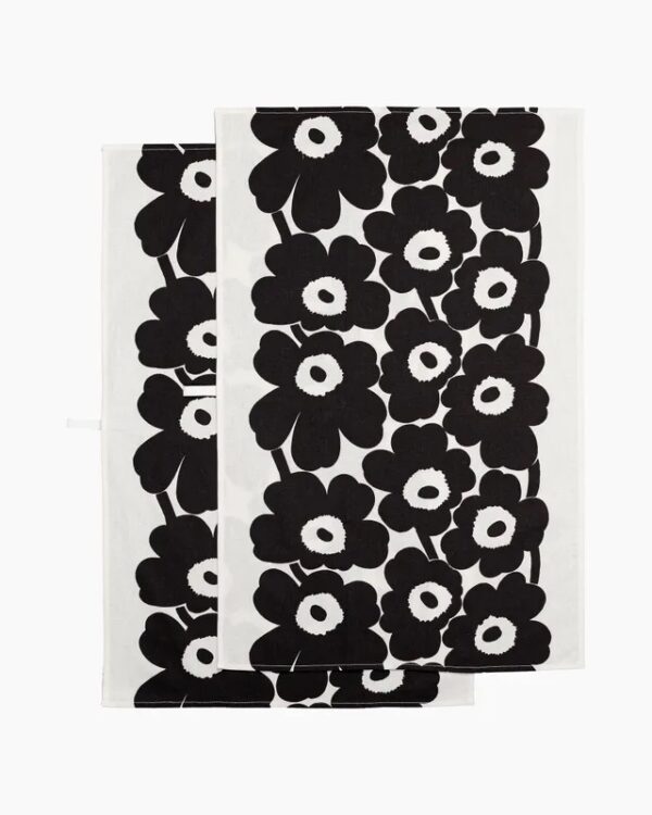 Set de 2 essuies de cuisine MARIMEKKO noir – Image 2
