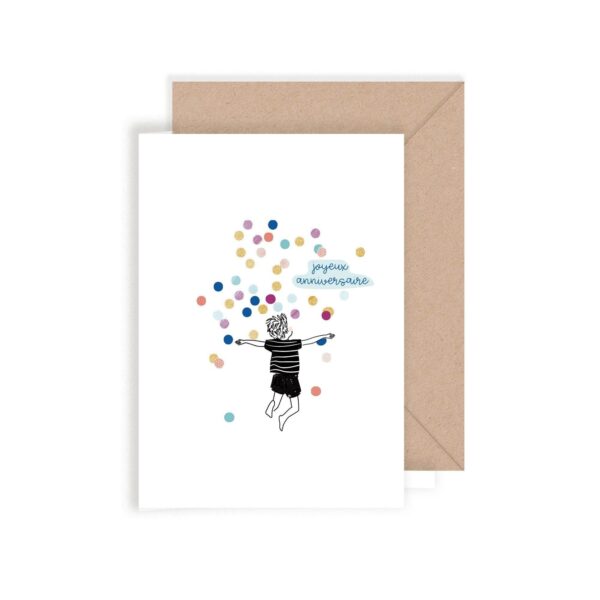 Carte double JOYEUX ANNIVERSAIRE GARCON