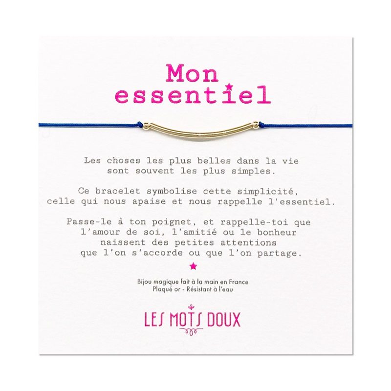Bracelet LES MOTS DOUX - mon essentiel cobalt