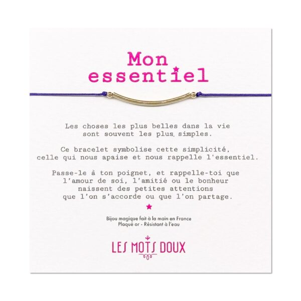 Bracelet LES MOTS DOUX - mon essentiel violet