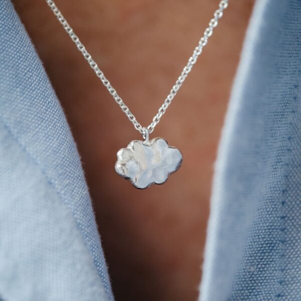 Collier âme d'enfant - nuage  (argent)