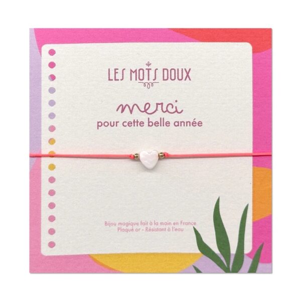 Bracelet LES MOTS DOUX merci COEUR