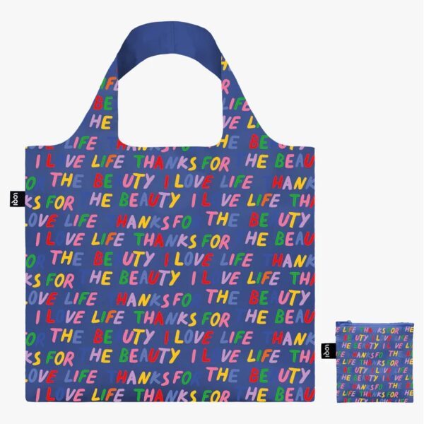 Sac réutilisable LOQI - LOVE LIFE BLUE