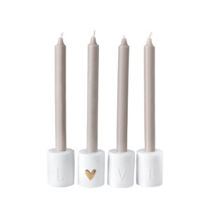 Set de 4 bougeoirs LOVE