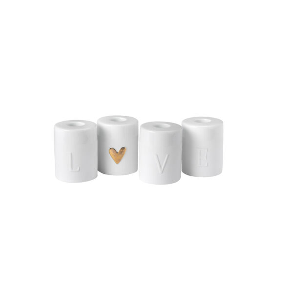 Set de 4 bougeoirs LOVE – Image 2