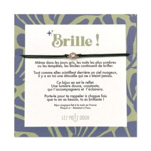 Bracelet LES MOTS DOUX - brille kaki/or