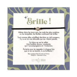 Bracelet LES MOTS DOUX - brille prune