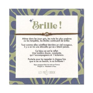 Bracelet LES MOTS DOUX - brille taupe/or