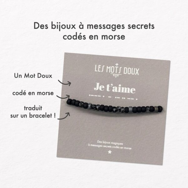 Bracelet LES MOTS DOUX HOMME - je t'aime – Image 2