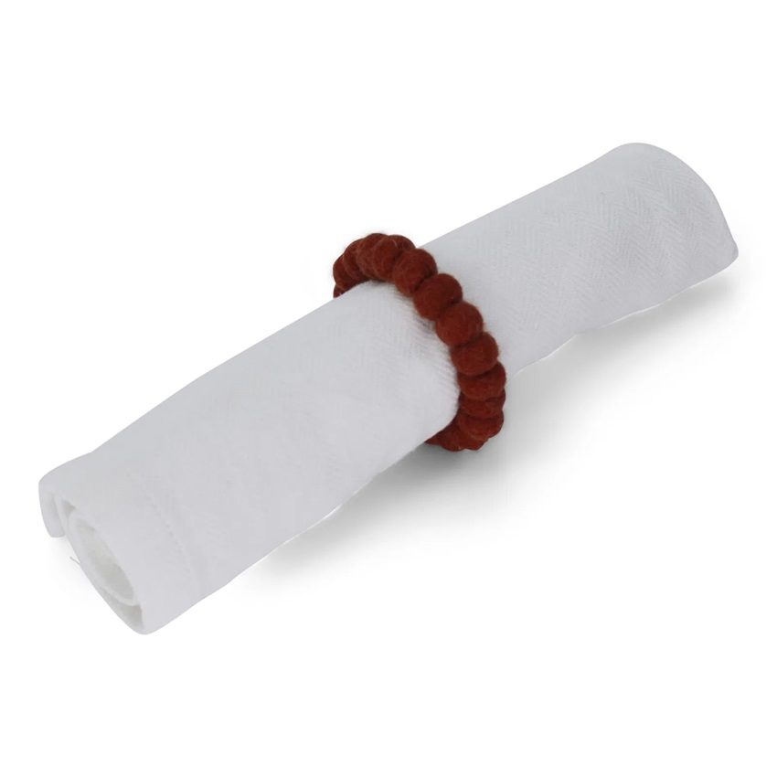 Set de 2 ronds de serviettes RUSTY RED