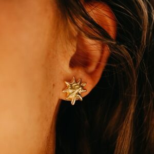 Boucles d'oreilles Solstice (plaqué or)