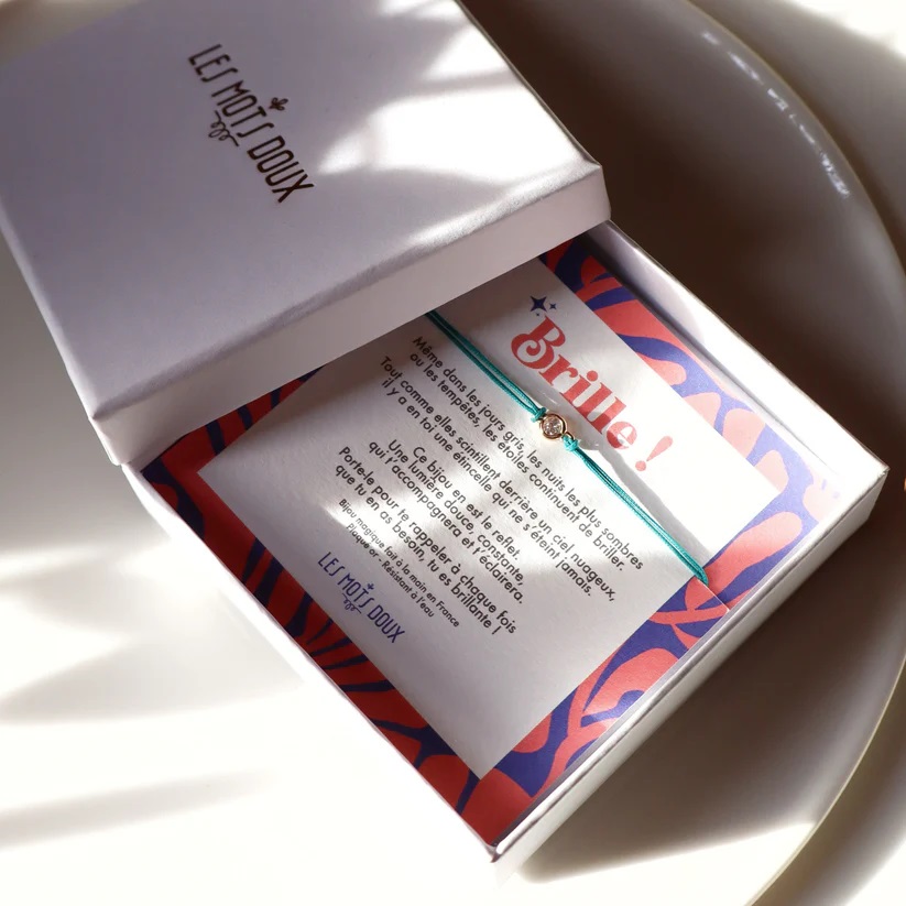 Bracelet LES MOTS DOUX - brille emeraude/or – Image 4