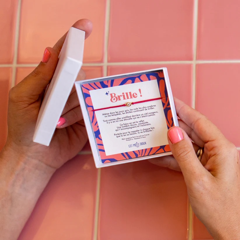 Bracelet LES MOTS DOUX - brille fuchsia – Image 2