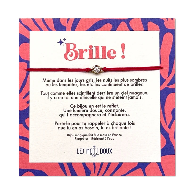 Bracelet LES MOTS DOUX - brille fuchsia