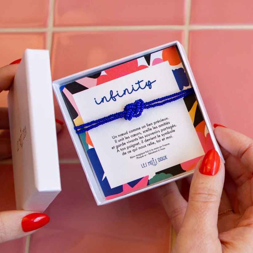Bracelet LES MOTS DOUX - infinity cobalt – Image 3