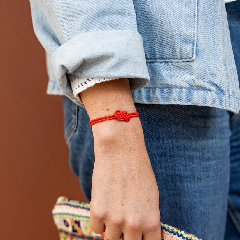 Bracelet LES MOTS DOUX - infinity rouge