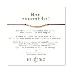 Bracelet LES MOTS DOUX - mon essentiel prune