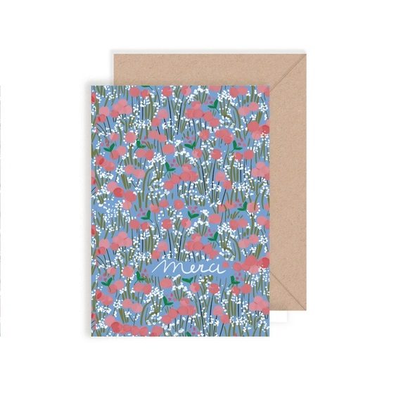 Carte double PINK MERCI