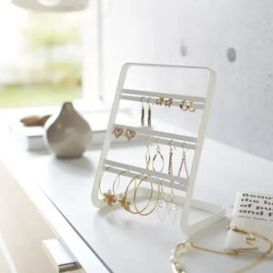 Support boucles d'oreilles BLANC