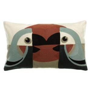 Coussin brodé LORO CIEL 30*50