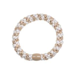 KKNEKKI white-beige glitter stripe
