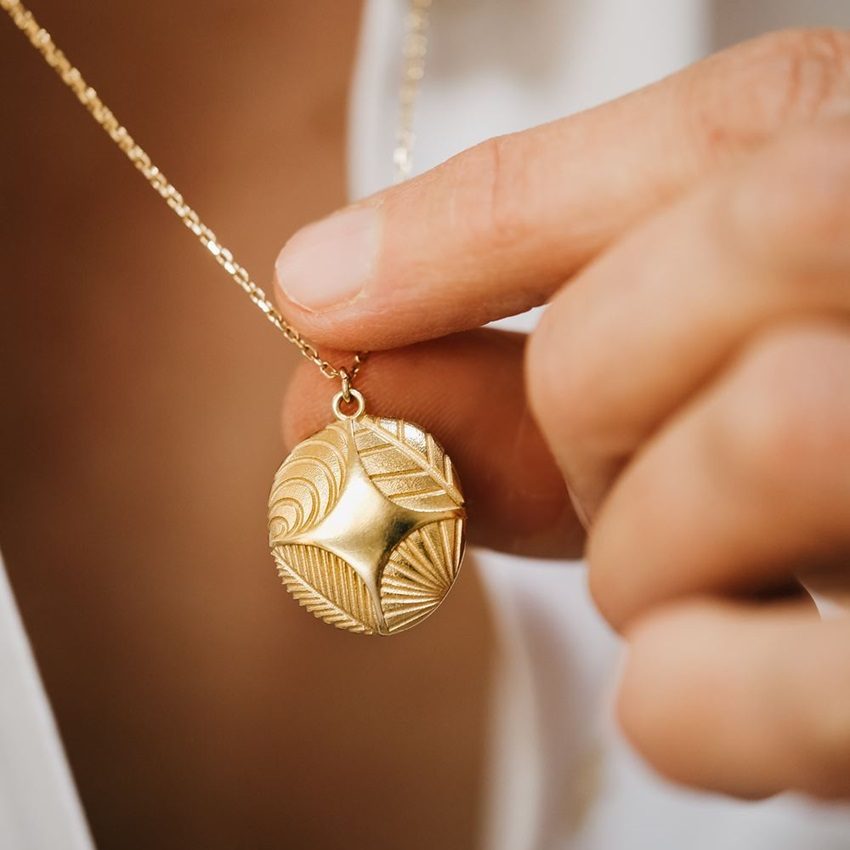 Collier "La chamane" (plaqué or) – Image 2