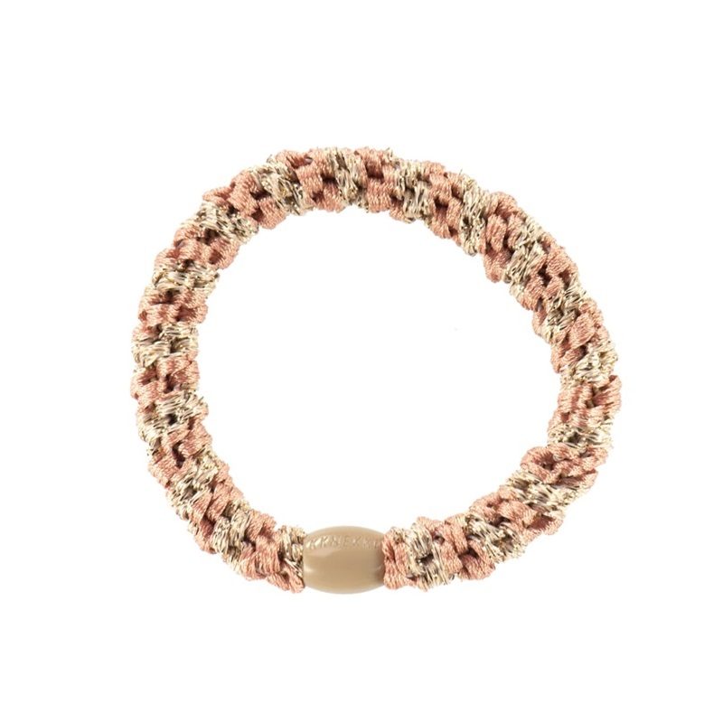 KKNEKKI peach coral beige glitter stripe