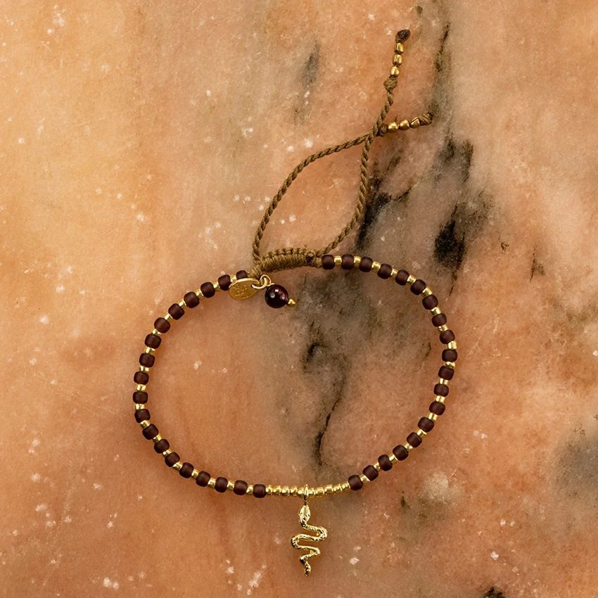 Bracelet SNAKE GRENAT – Image 2