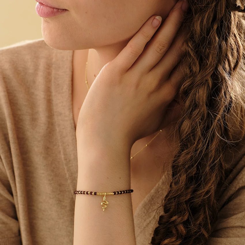 Bracelet SNAKE GRENAT – Image 3