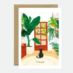 Carte - Tu me manques - Chat