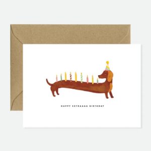 Carte - Anniversaire - Teckel